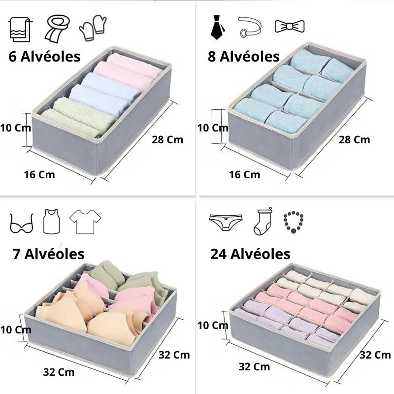 Rangement sous -vêtement pliable