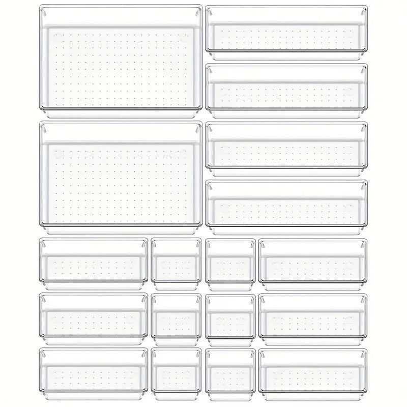 Boite de rangement empilable bacs transparents