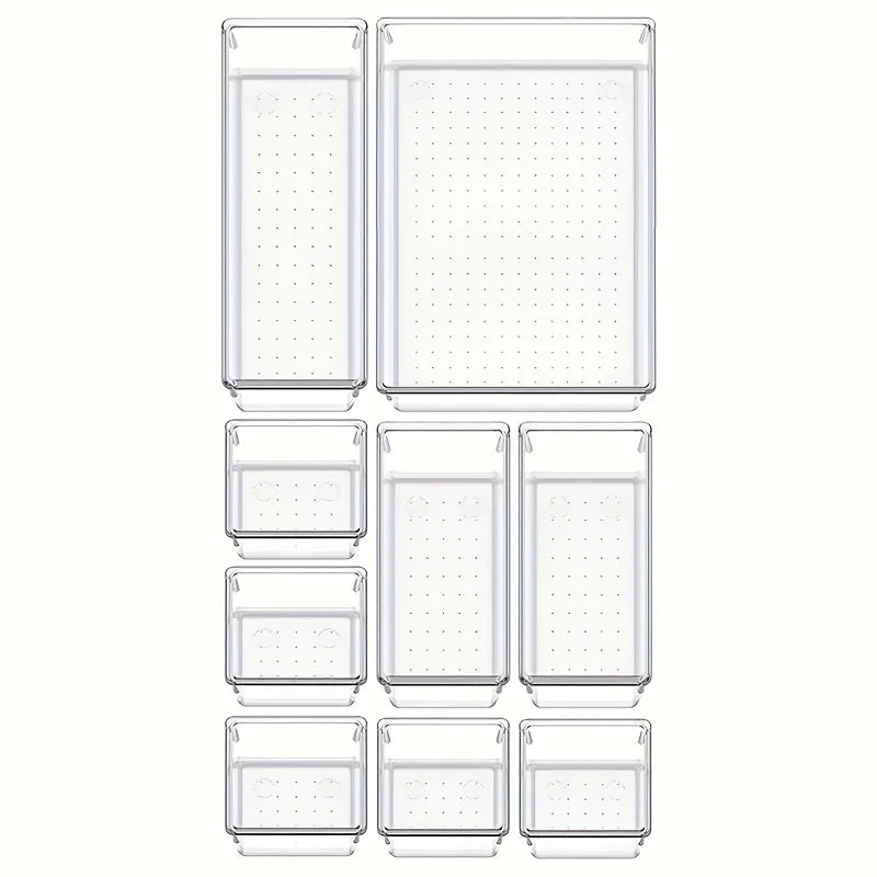 Boite de rangement empilable bacs transparents
