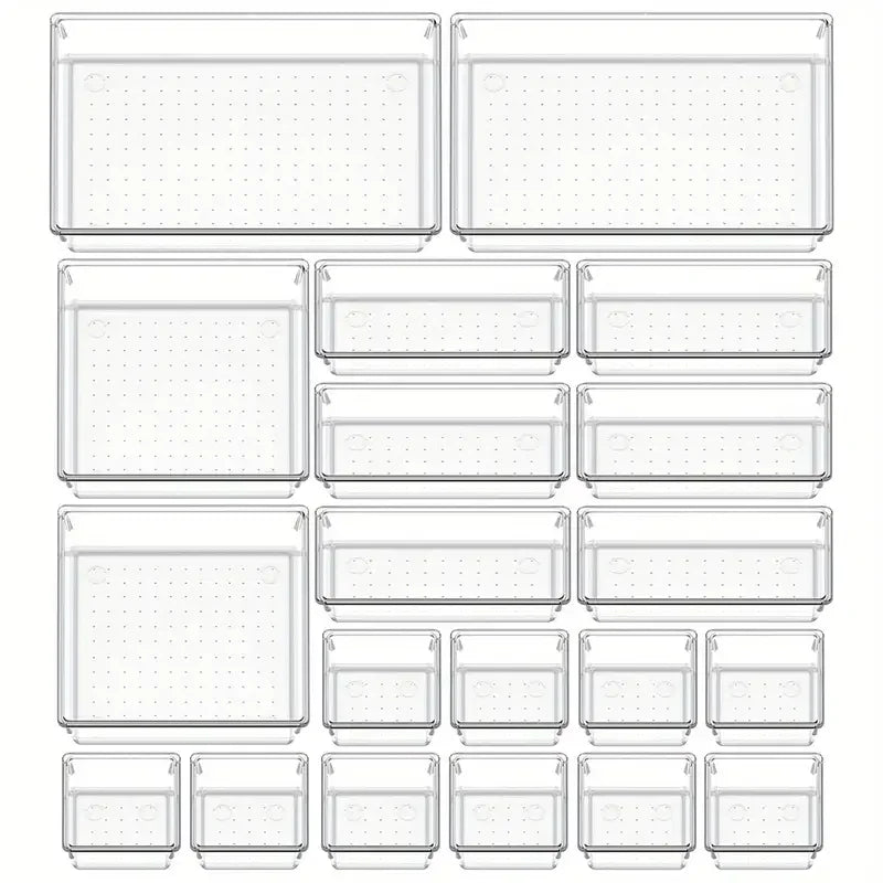 Boite de rangement empilable bacs transparents