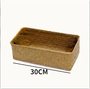 Panier de rangement en osier pour vetements, serviettes, cuisine