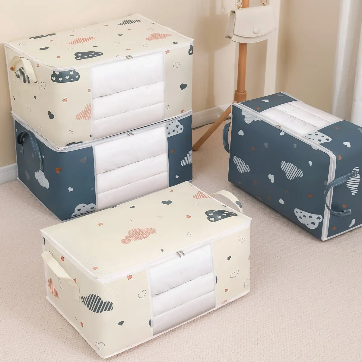 Rangement couette grande contenance