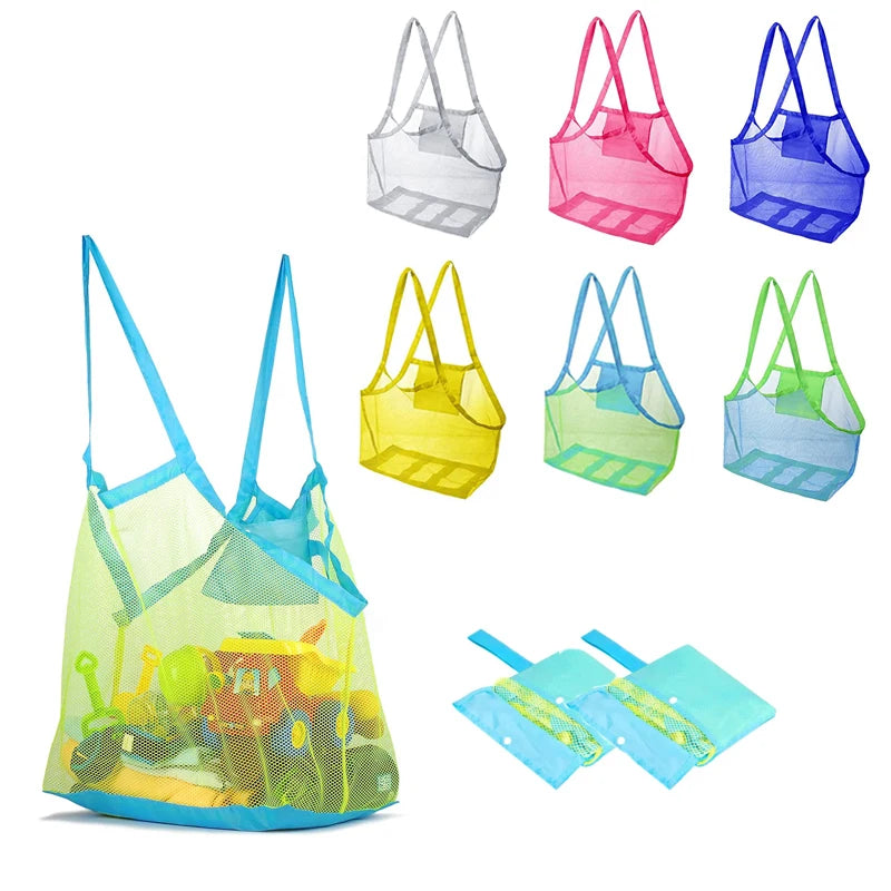 Panier rangement jouets portable en maille
