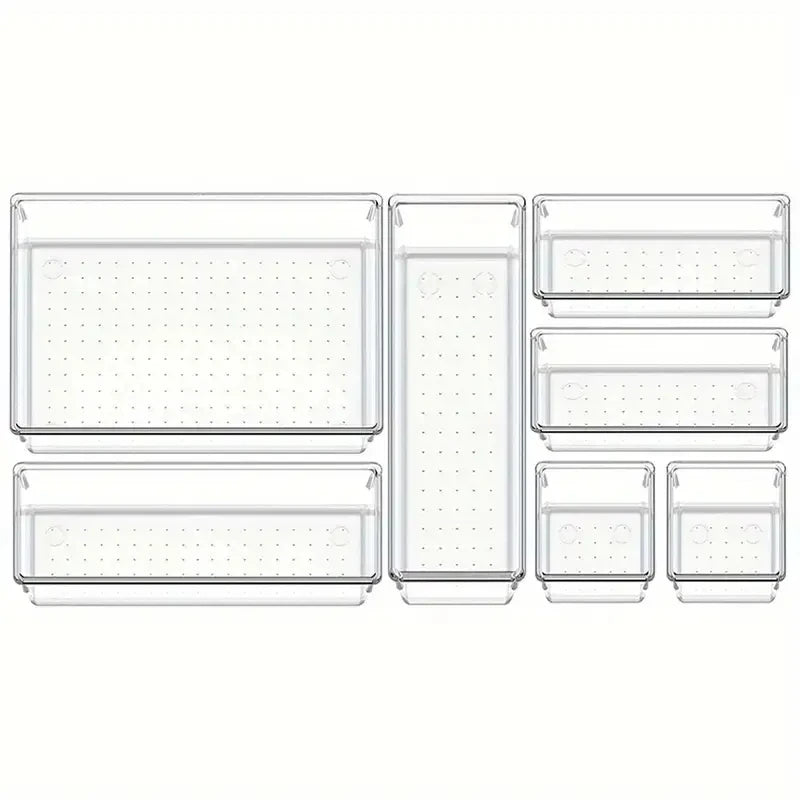 Boite de rangement empilable bacs transparents