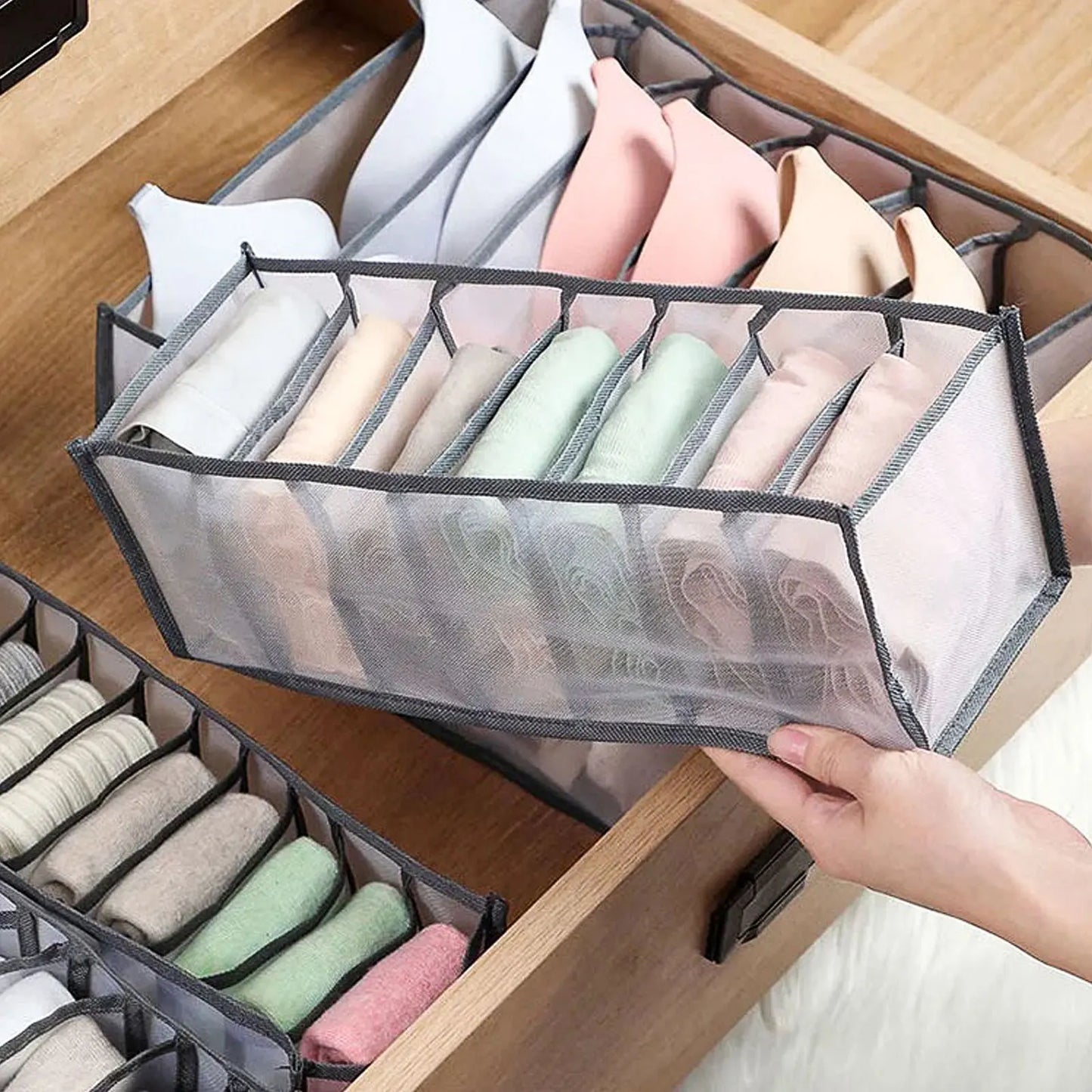 Rangement sous vetement en maille respirante