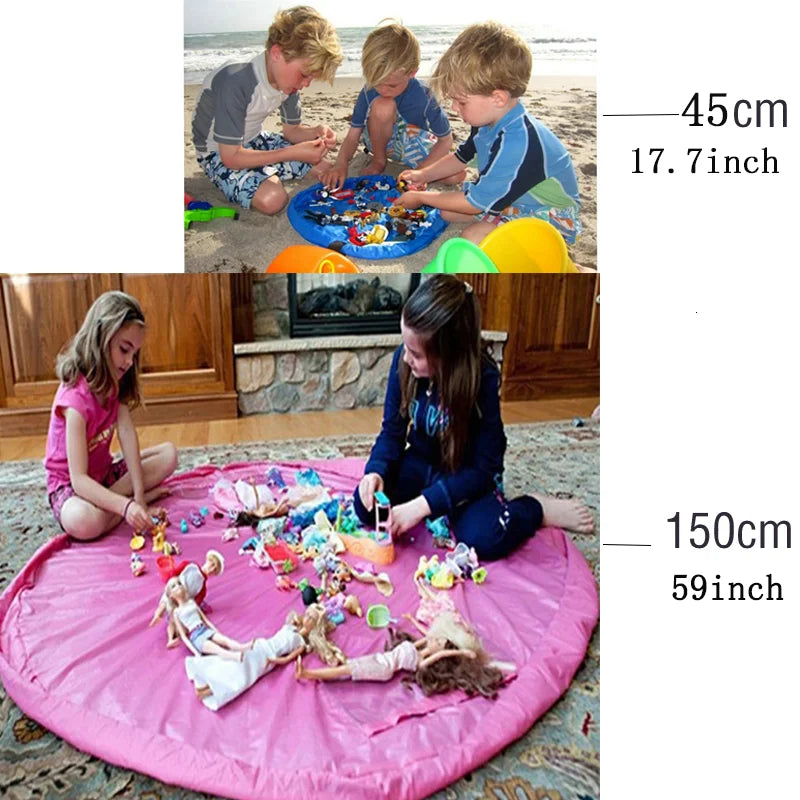 Panier rangement jouet enfant et tapis de jeux