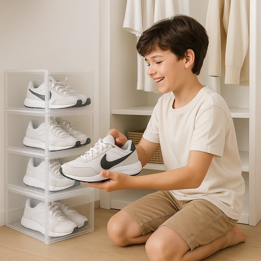 Boite de rangement empilable pour chaussures