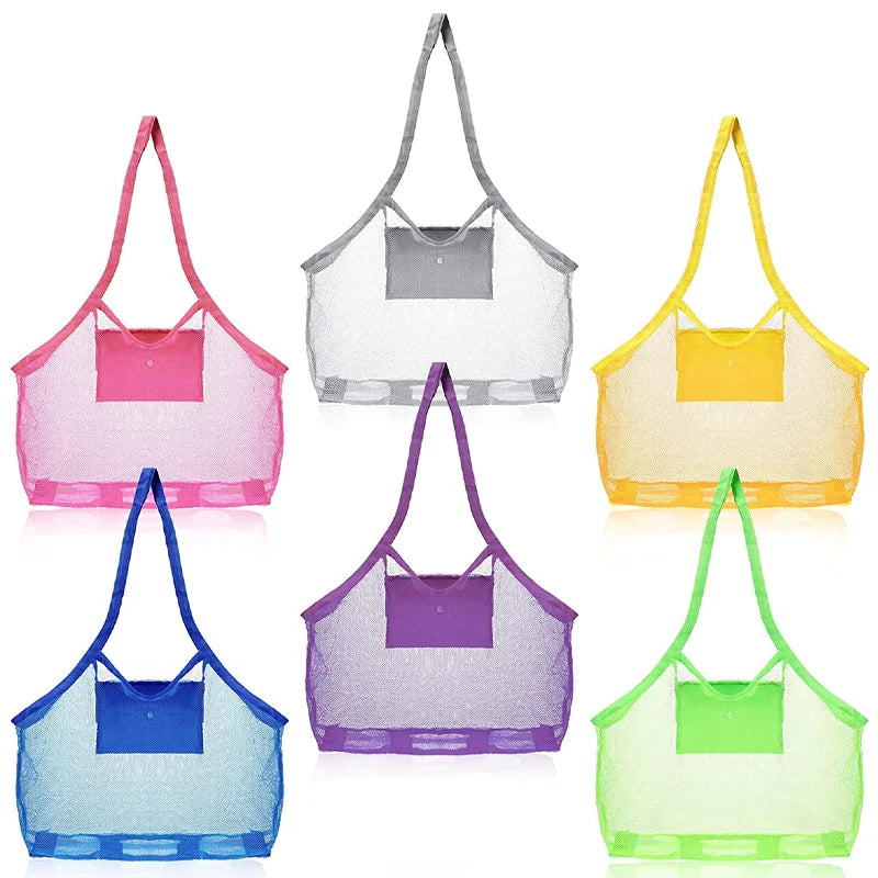 Panier rangement jouets portable en maille